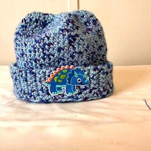 Crochet little boy dinosaur hat